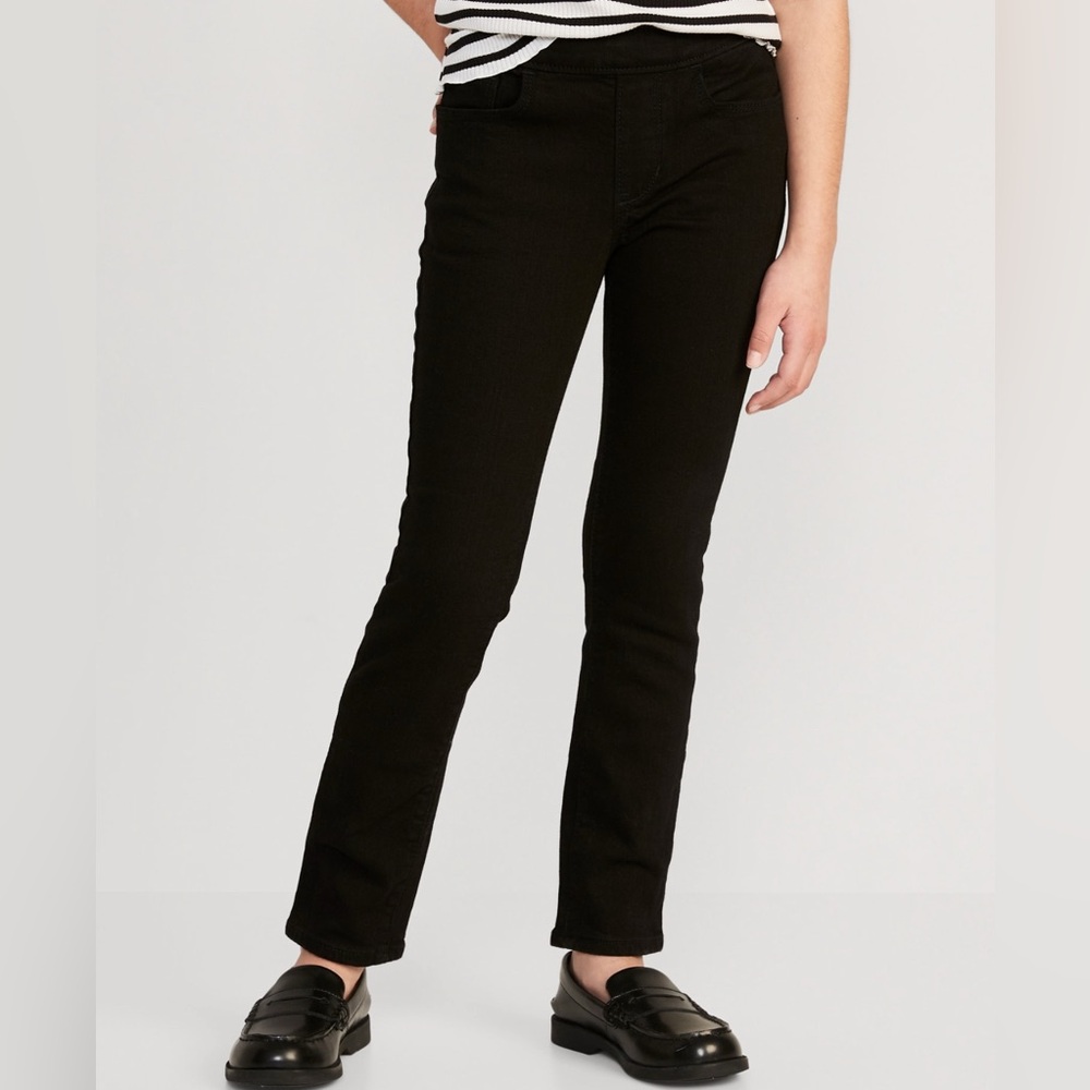 Old Navy Wow Skinny Pull On Jeans Black size XL (14-16) Girls NWT